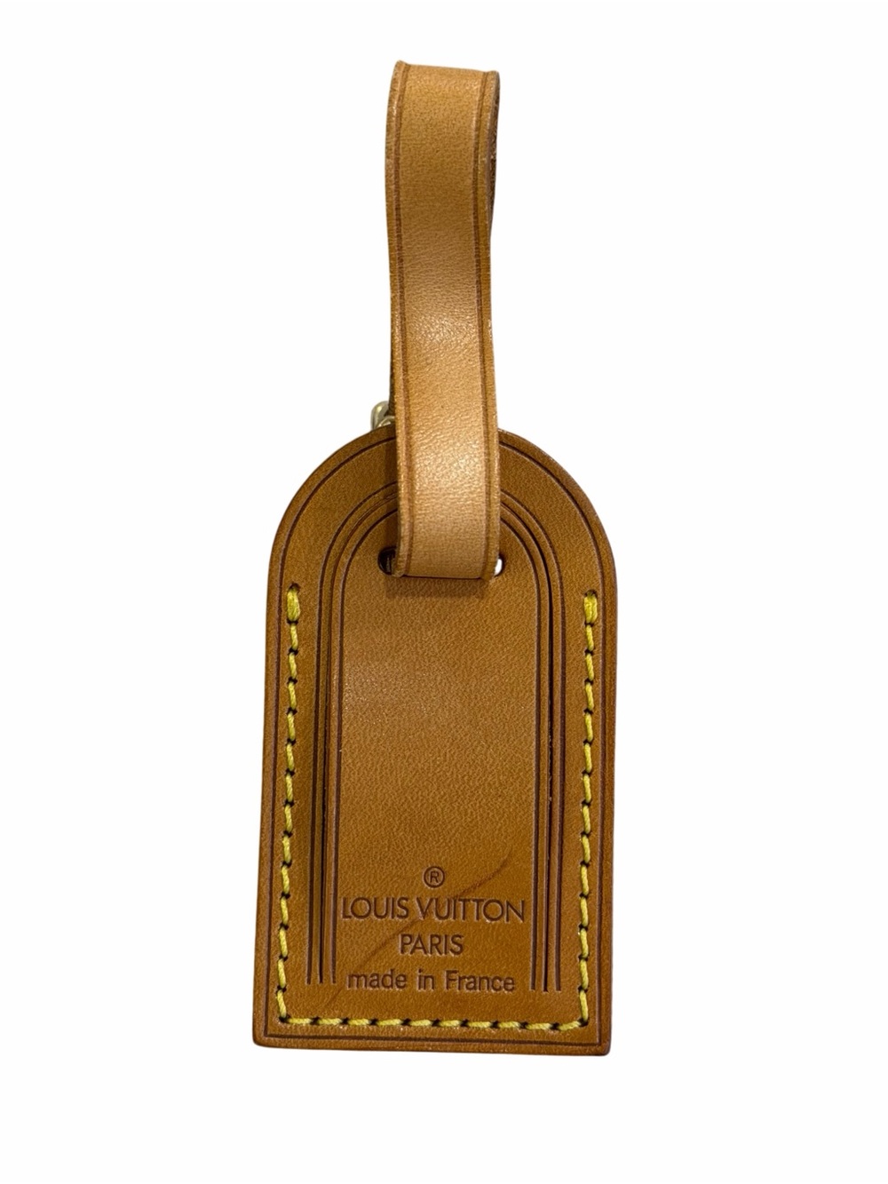 Louis Vuitton Vachetta Leather Luggage Tag 2.75” x 1.57”